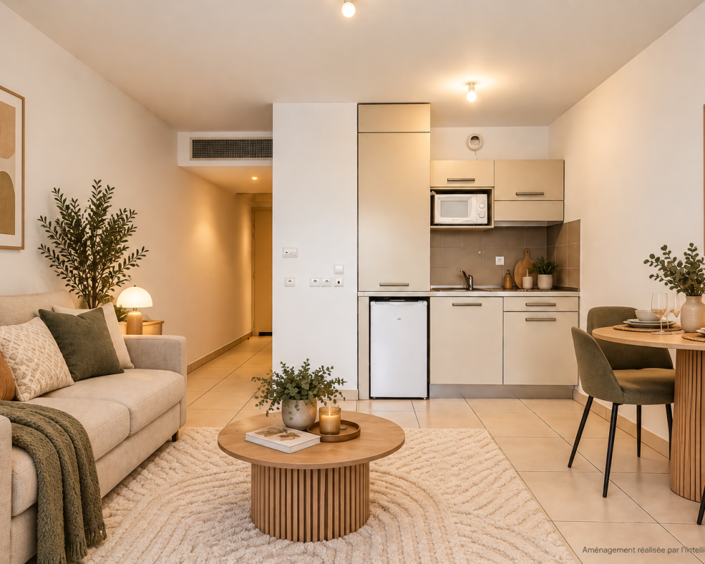 Nice â Riquier â Charming 21 sq.m studio apartment in a residence with caretaker and swimming pool