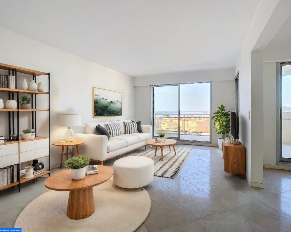 Nice Cimiez Appartement 3 piÃ¨ces rÃ©novÃ© en dernier Ã©tage avec vue mer et ville