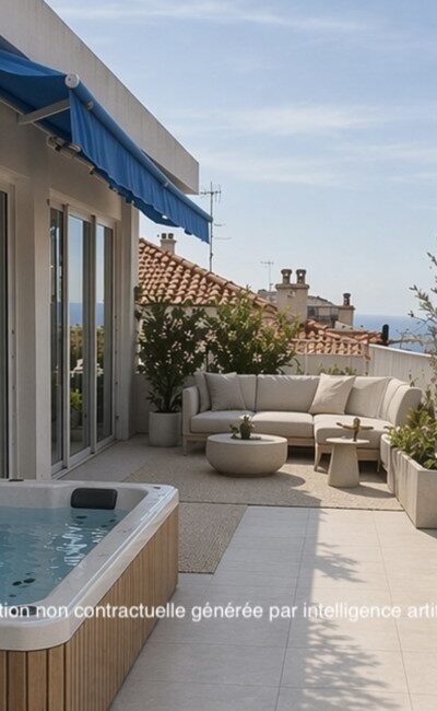 Cimiez 5 pièces à vendre toit terrasse vue mer